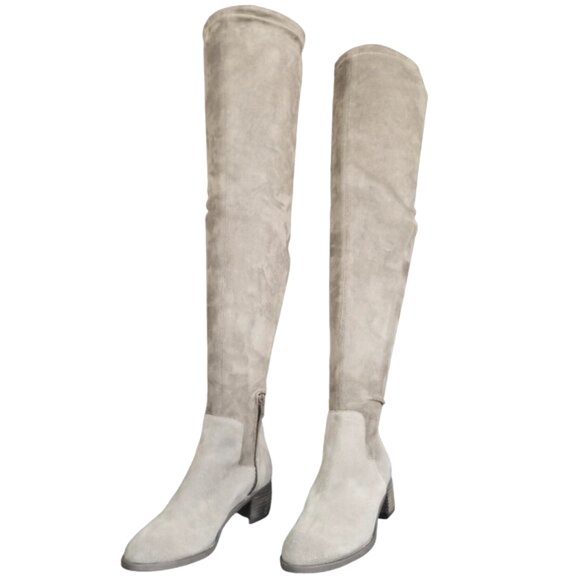 Taupe over the knee free people boots size 7 - Picture 1 of 10
